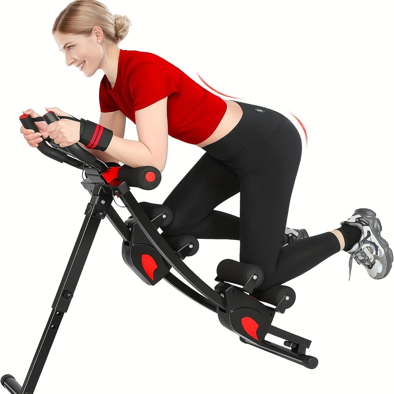 Adjustable Abdominal Trainer with LCD Display, Workout Equipment for